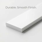 1 x 12mm White Adhesive Taped PVC Flat Bar x 1 Metre