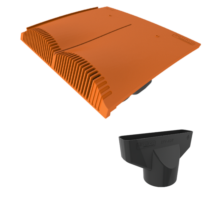 Timloc Terracotta Interlocking Plain Roof Tile Vent with Adapter