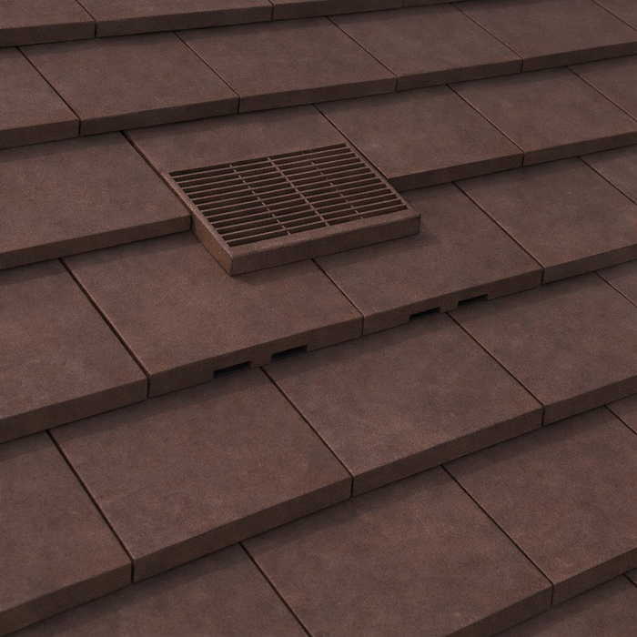 Manthorpe Brown Plain In Line Roof Tile Vent & Pipe Adaptor / for concrete and clay Tiles