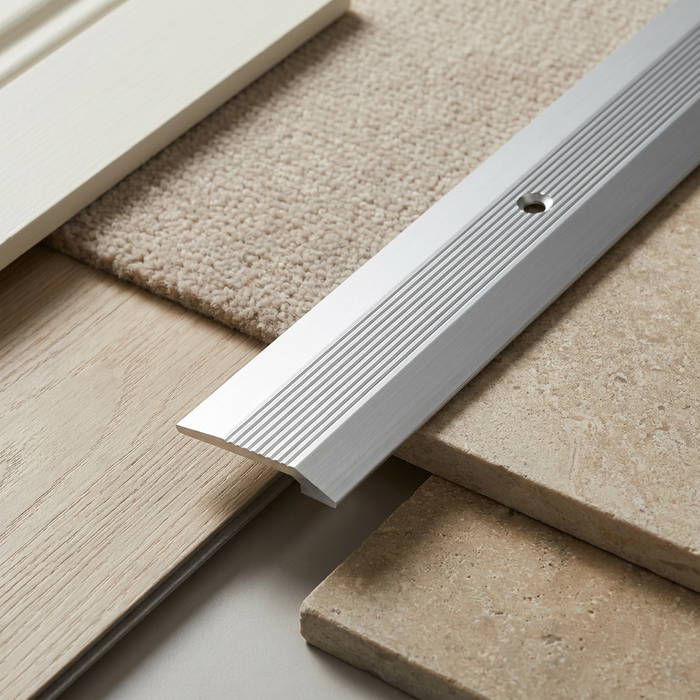 5 x Aluminium Vinyl Edge Floor Transition Strip, 28mm x 6mm x 89.5cm DIY Low Profile Floor Trim for Finishing and Edge Protection