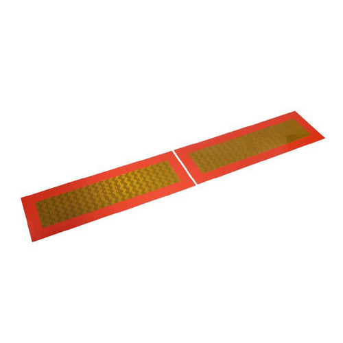 2 x  Aluminium UK Standard Rear Vehicle Marker Boards, ECE70, Size: 565 x 195mm
