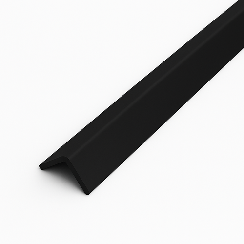 10 Pack Black 1 Metre UPVC Plastic Rigid Angle 25 x 25mm Corner Cover Trim 90 Degree