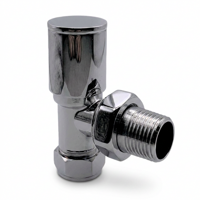Chrome Radiator Valve Angled 15mm