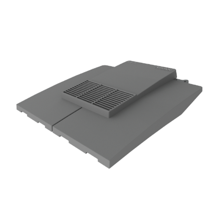 Plain Roof Tile Vent - Grey