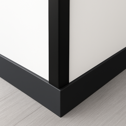 1 Metre Black uPVC Plastic Rigid Corner Cover Trims