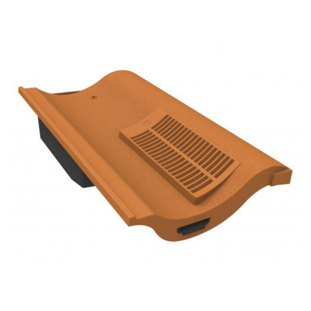 Manthorpe Terracotta Single Pantile Tile Vent with Adaptor Kit for Concrete Tile Roofs