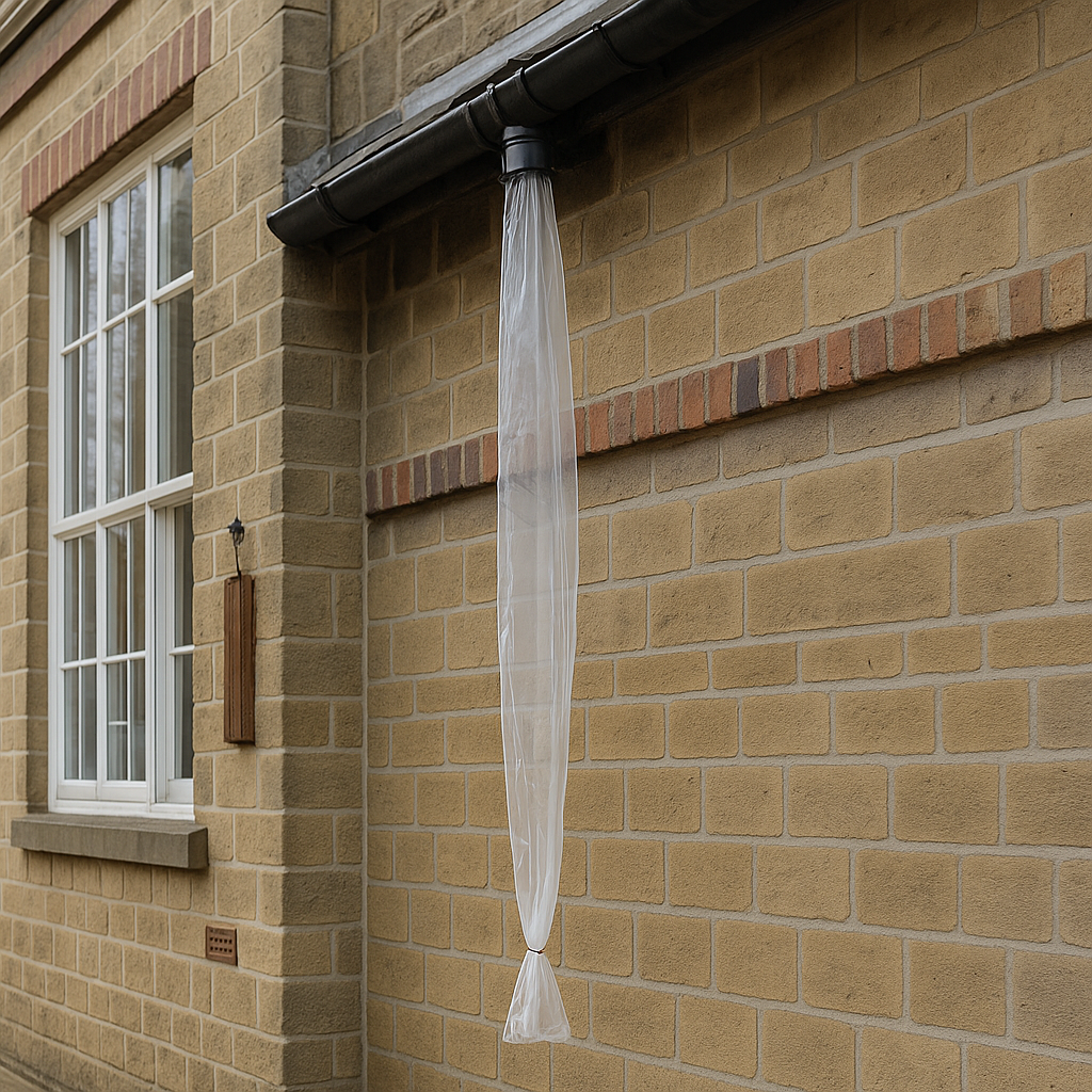 30 Metre Temporary Rainwater Downpipe 4 Inch 250 Gauge Kit
