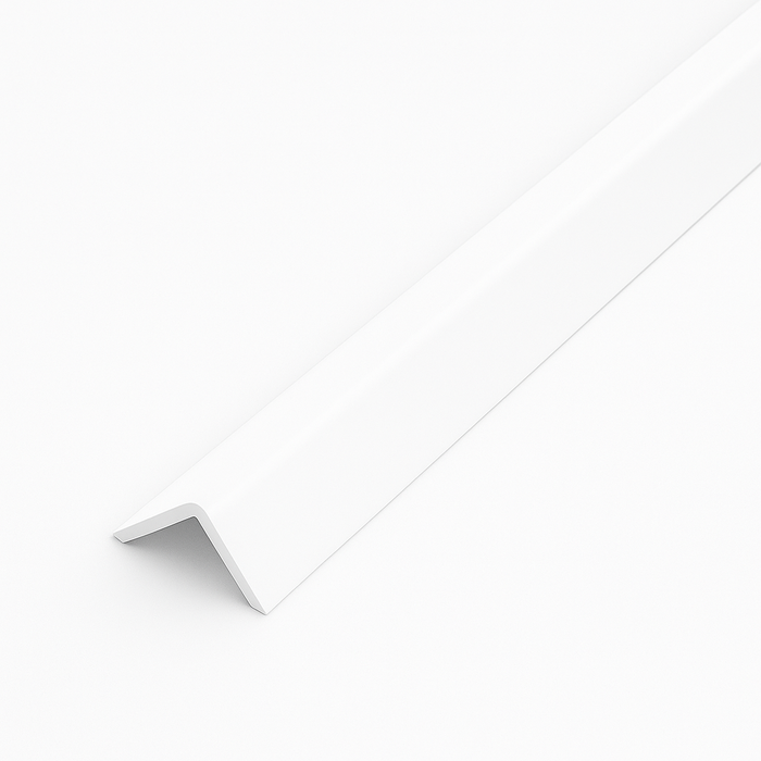 10 Pack White 1 Metre UPVC Plastic Rigid Angle 50 x 50mm Corner Cover Trim 90 Degree