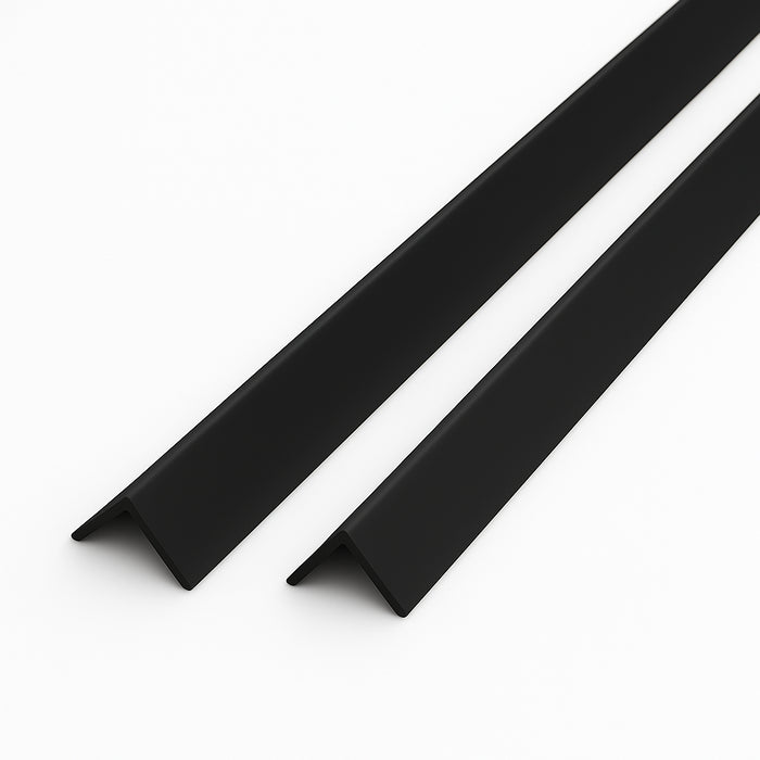 2 x Black Rigid Angle 100mm x 100mm x 1  Metre  ^
