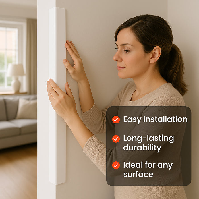 1 x White Rigid Angle 100mm x 100mm