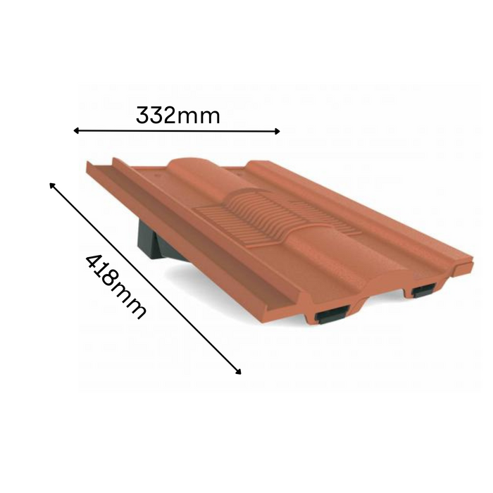 Manthorpe Antique Red Marley Ludlow Redland Sandtoft Castellated Roof Tile Vent & Adaptor