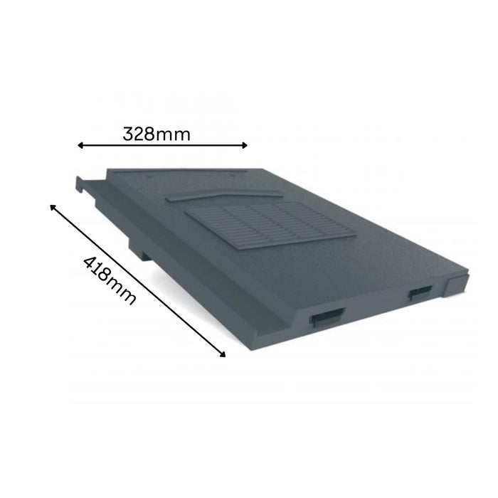 Manthorpe Grey Non-Profile Tile Vent with adaptor