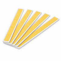 5 x 19mm White Adhesive Taped PVC Flat Bar x 1 Metre