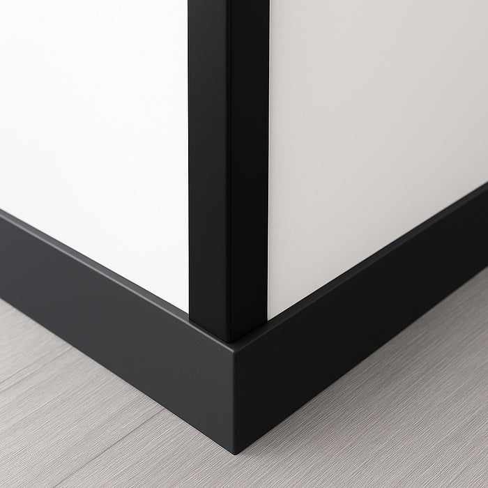 25 Pack Black 1 Metre UPVC Plastic Rigid Angle 40 x 40mm Corner Cover Trim 90 Degree