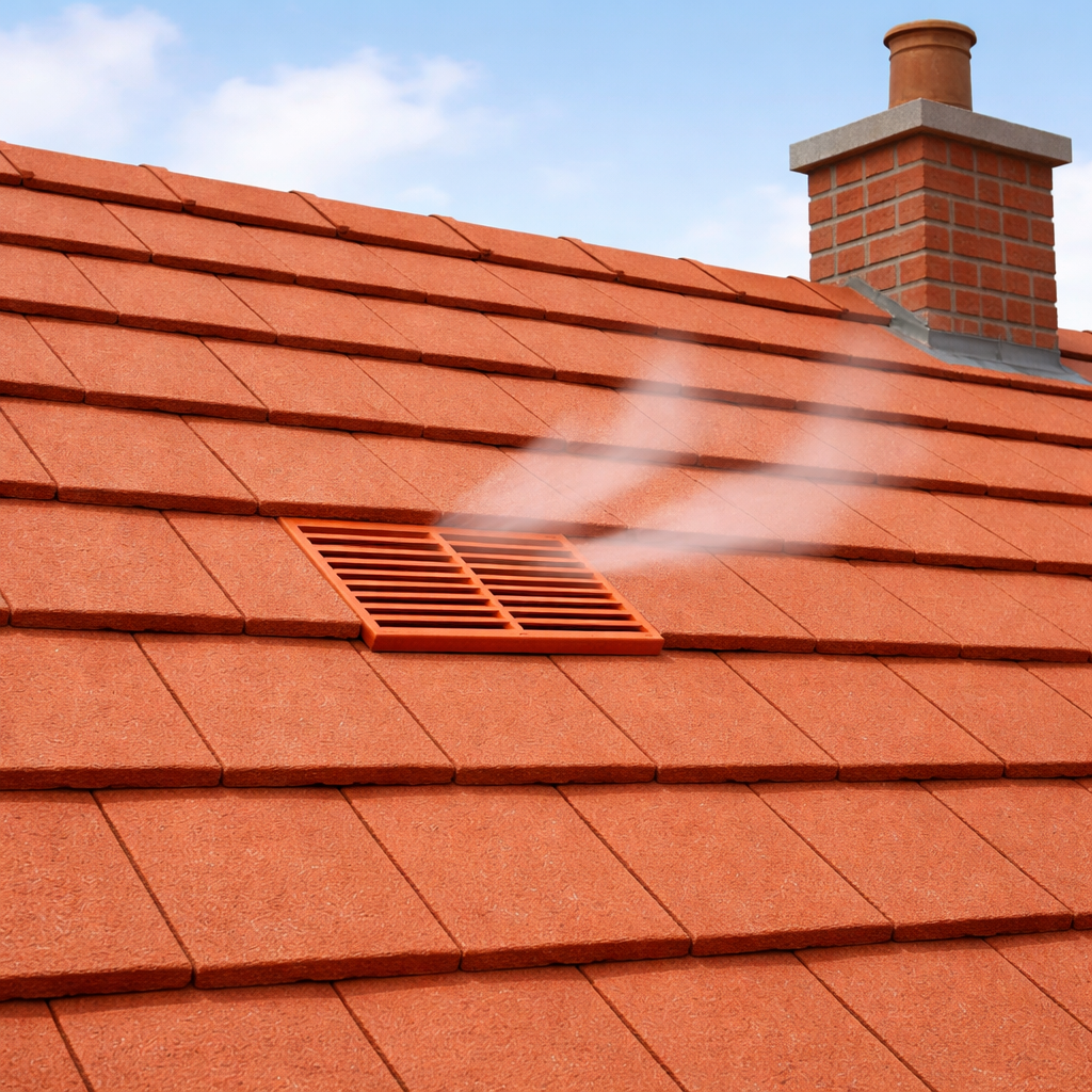 Timloc Grey Plain Roof Tile Vent with Adapter