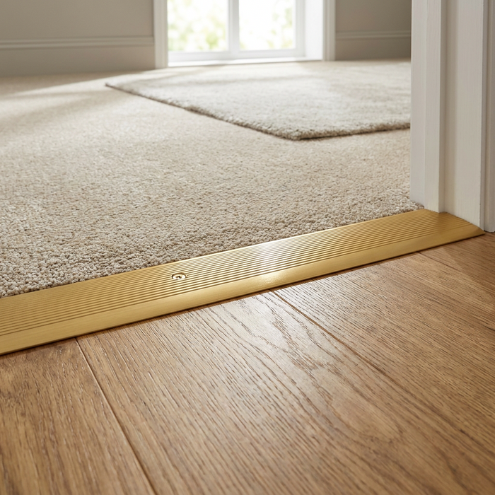 3 x Gold Carpet Cover Transition Strip 89.5cm x 37mm