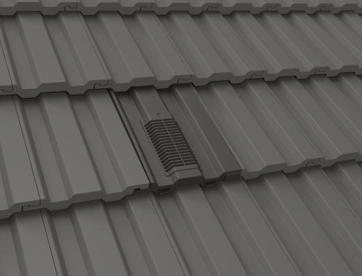 Manthorpe Grey Mini Castellated Roof Tile Vent, Marley Ludlow Plus Redland Sandtoft