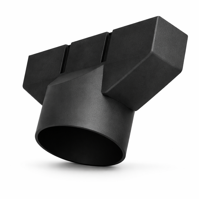 Manthorpe Manthorpe Rectangular-to-Round Duct Adapter – Trade-Grade Roof Vent Connector for Flexible Ducting, Matte Black Plastic, Precision Fit
