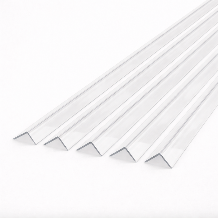 5 x 25x25mm Clear Angles x 1 Metre