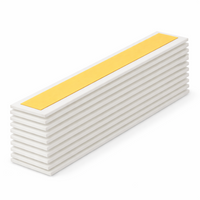 10 x 25mm White Adhesive Taped PVC Flat Bar x 1 Metre