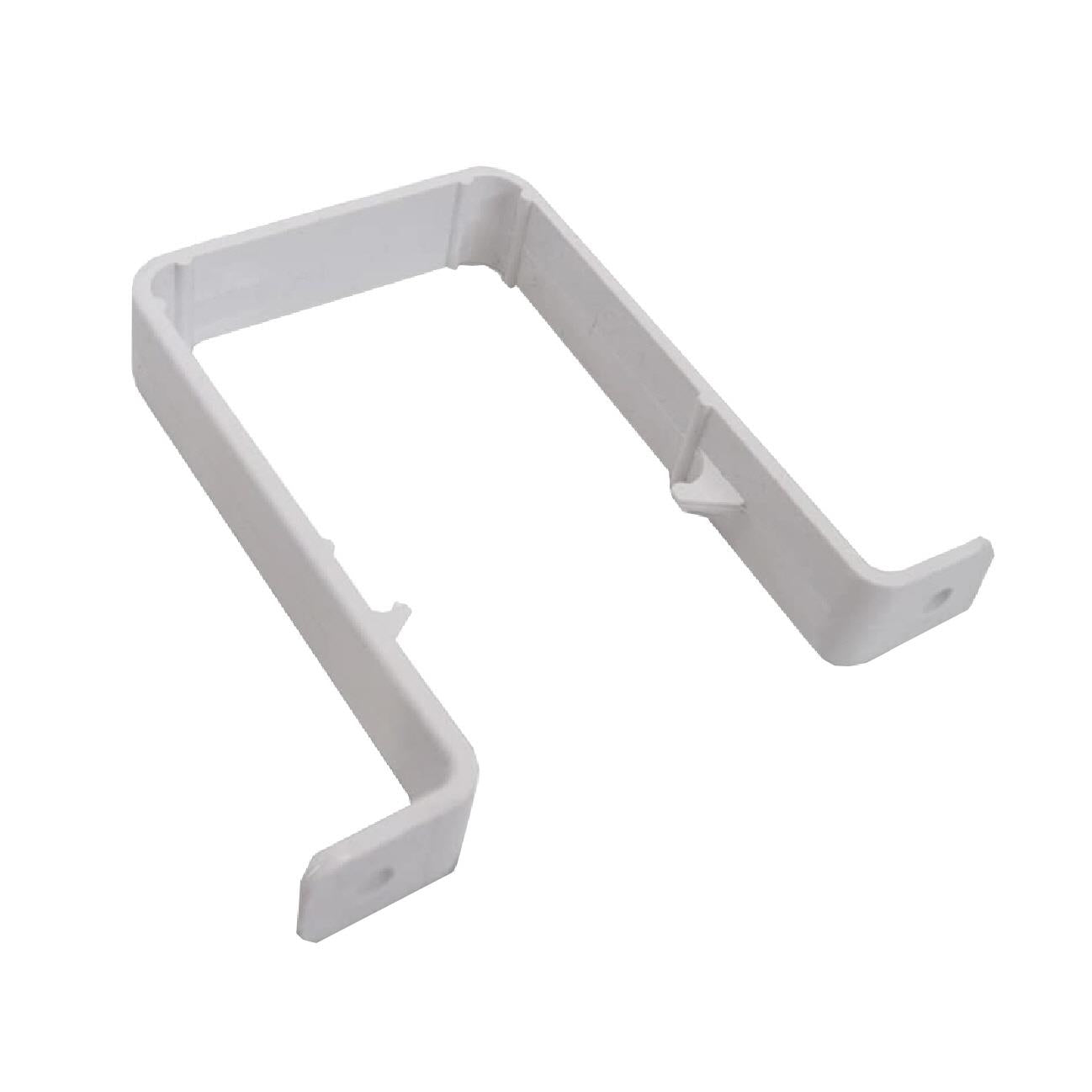 5 x White Square 65mm Downpipe Brackets, Freeflow Rain Water Systems