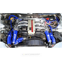 Nissan Skyline R33  GTS T  RB25 DET  Engine Bay Blue Silicone Hose Dress Up Kit   (0504) ^^