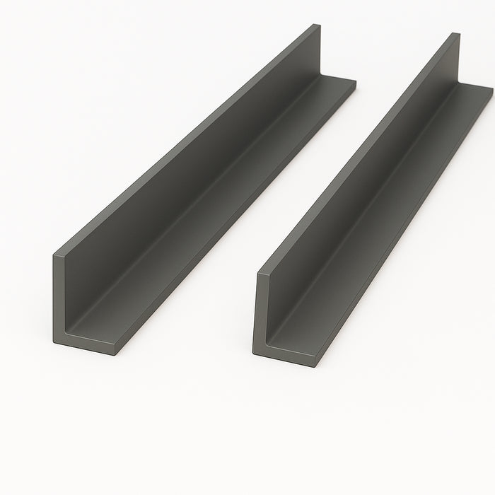 2 x Anthracite Grey Unequal Angle 70mm x 30mm x 1  Metre