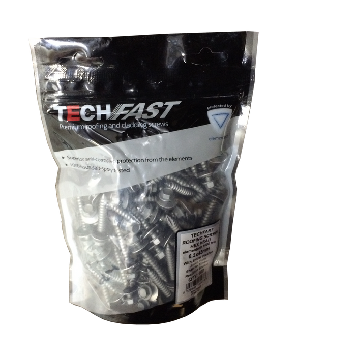 100 x Tech Slash Point Screws, Sheet to Timber 6.3 x 45mm