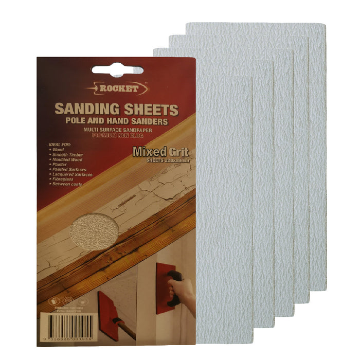 Hook and Loop 228 x 89mm Hand Sanding Sheets