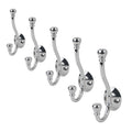 Polished Chrome Double Hat and Coat Hooks