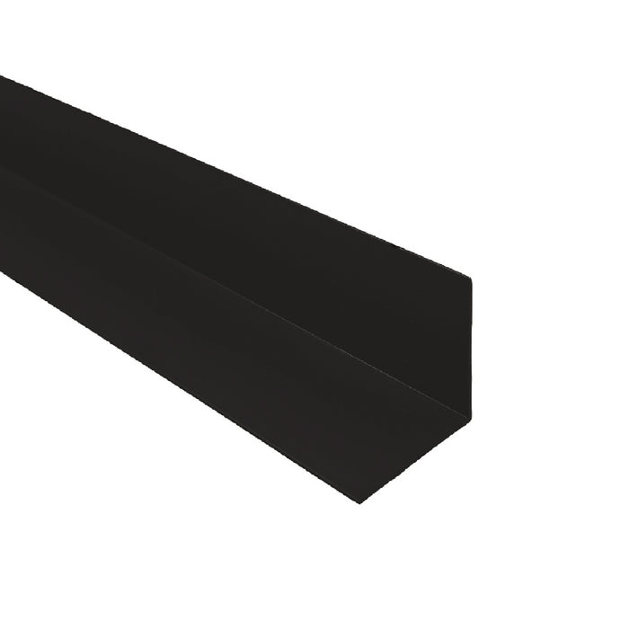 Black 1 Metre UPVC Angle 25mm x 25mm Corner Trim