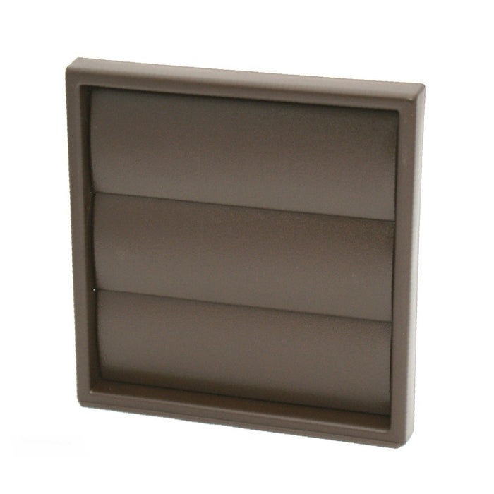 Brown Gravity Flap Air Vent & Back Draught Shutter 4 Inch