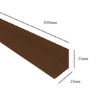 Brown 1 Metre UPVC Angle 25mm x 25mm Corner Trim