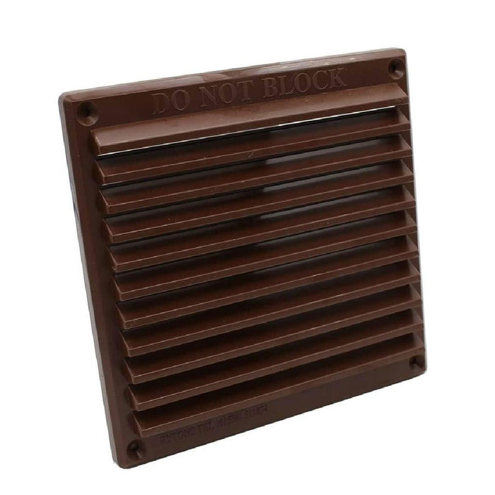 Rytons Louvre Air Vent 6" x 6" Plastic Grille with Removable Flyscreen Cover