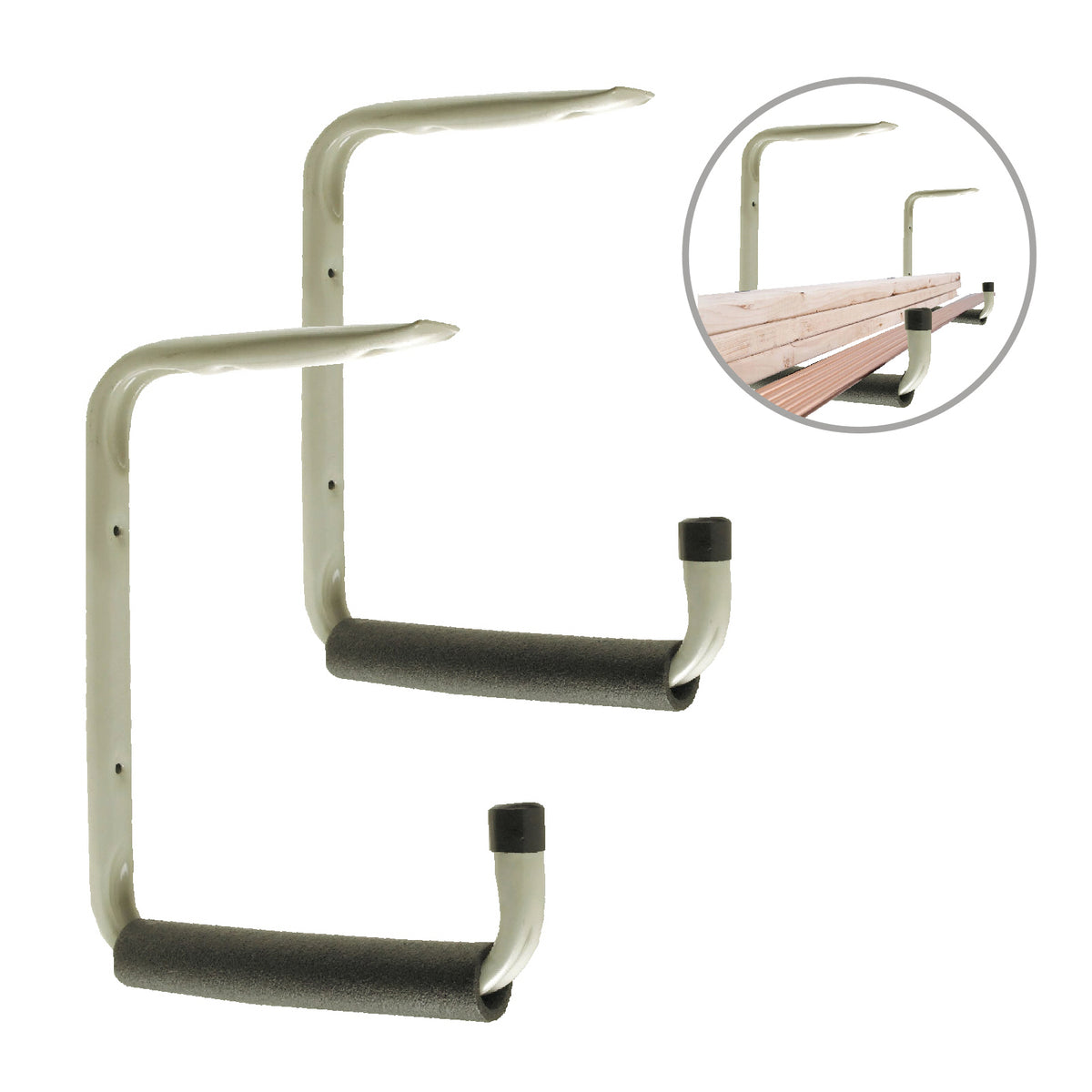 2 x Giant Heavy Duty 415mm Wall Ceiling Mounted Storage Hooks Homesmart