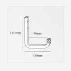 2 x 115mm Storage Wall Hooks 60kg Galvanised Steel
