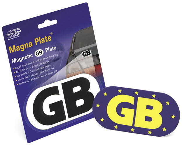 2 x Magnetic GB Euro Badges Travel Plate Sticker