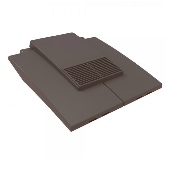 Grey Plain In-line Roof Tile Vent & Pipe Adapter for Concrete and Clay Tiles