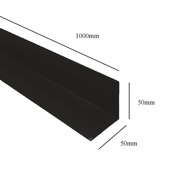 Black 1 Metre UPVC Angle 50 x 50mm Corner Trim