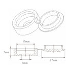 80 x Beige Fold Over Plastic Hinged Screw Caps / 17mm Large Cups