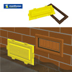 Brown Framed Flood Water Defence Protection Airbrick Cover