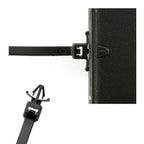 50 x Black Push Mount Winged Cable Ties 100mm x 2.5mm