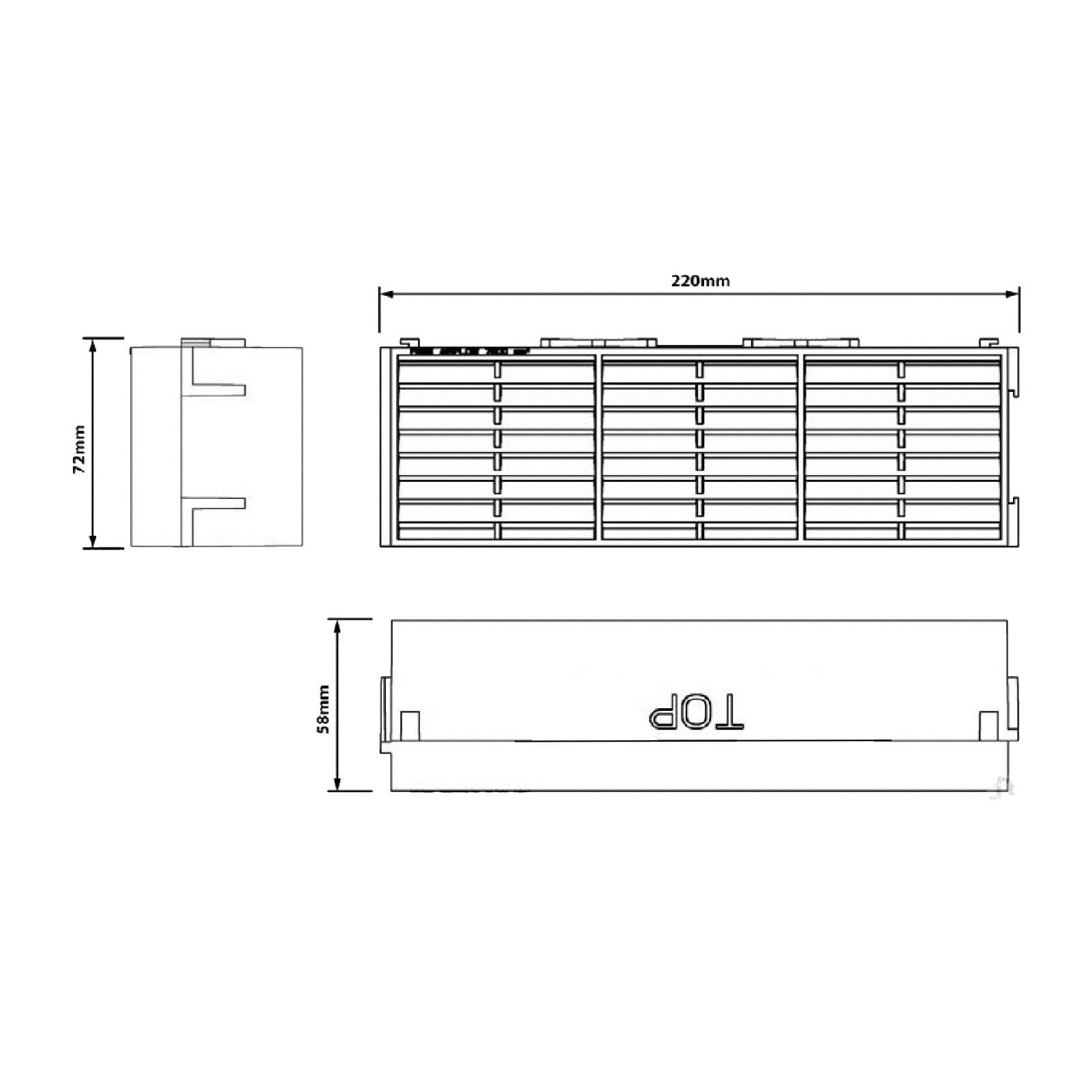 Manthorpe Grey Interlocking Air Brick Vents