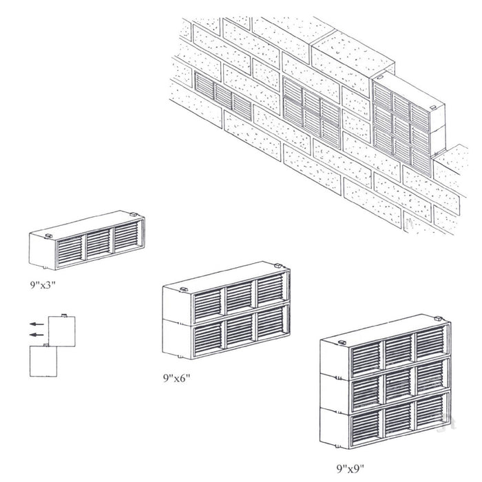 Manthorpe Brown Interlocking Air Brick Vents