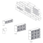 Manthorpe Grey Interlocking Air Brick Vents