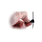 100 x Black Releasable Cable Ties  Size: 100 x 3.6mm
