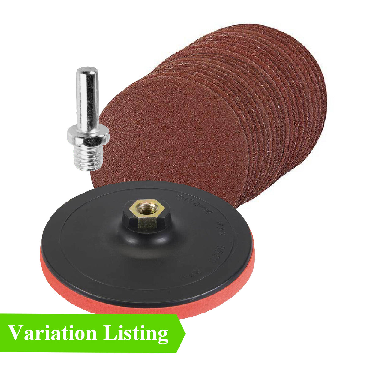 Mixed Grit Hook Loop Sanding Discs Backing Pad Kit Homesmart