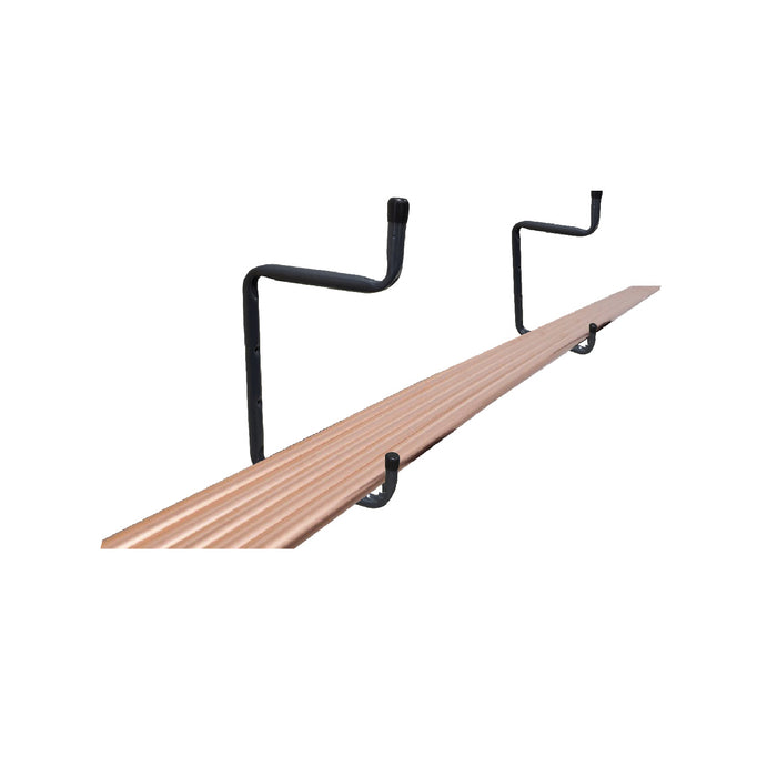 2 x Wall Mounted 200mm Double Utility Ladder Hooks