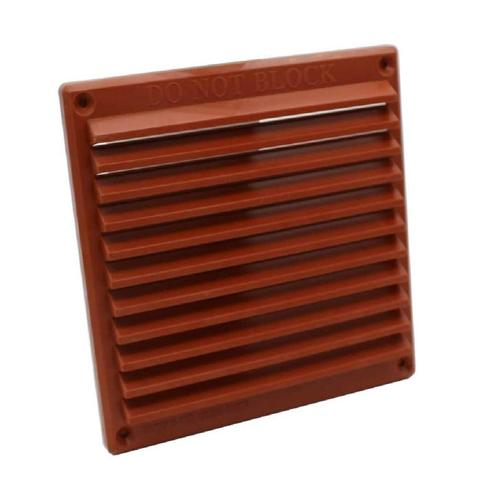 Rytons Louvre Air Vent 6" x 6" Plastic Grille with Removable Flyscreen Cover