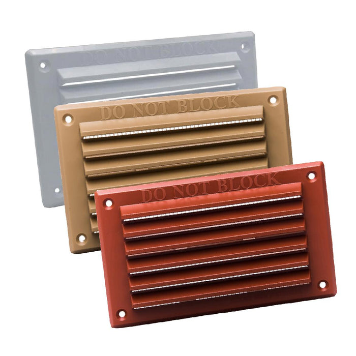 Rytons Louvre Air Vent 6" x 3" Plastic Grille with Flyscreen